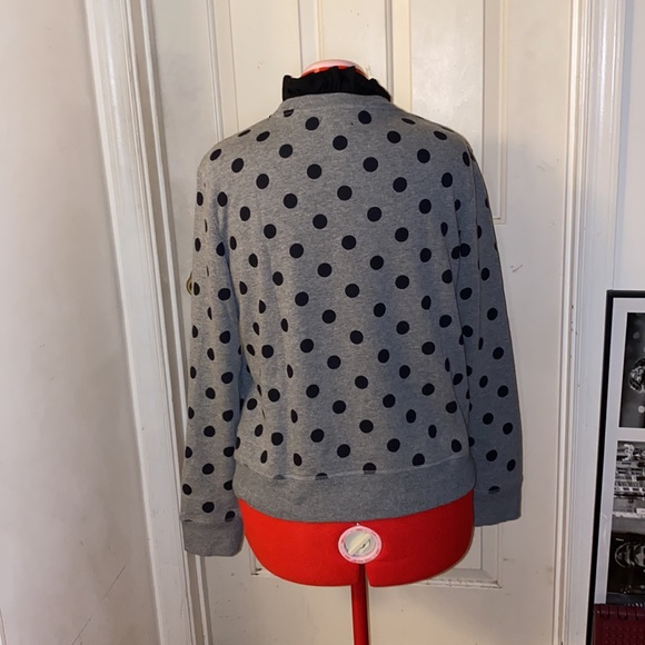 Halogen Polka Dot Ruffle Collar Sweatshirt - Picture 5 of 6